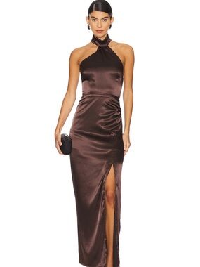 Revolve More to Come Darcey Maxi Dress in Dark Brown